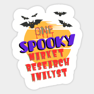 One Spooky Market Research Analyst Sticker